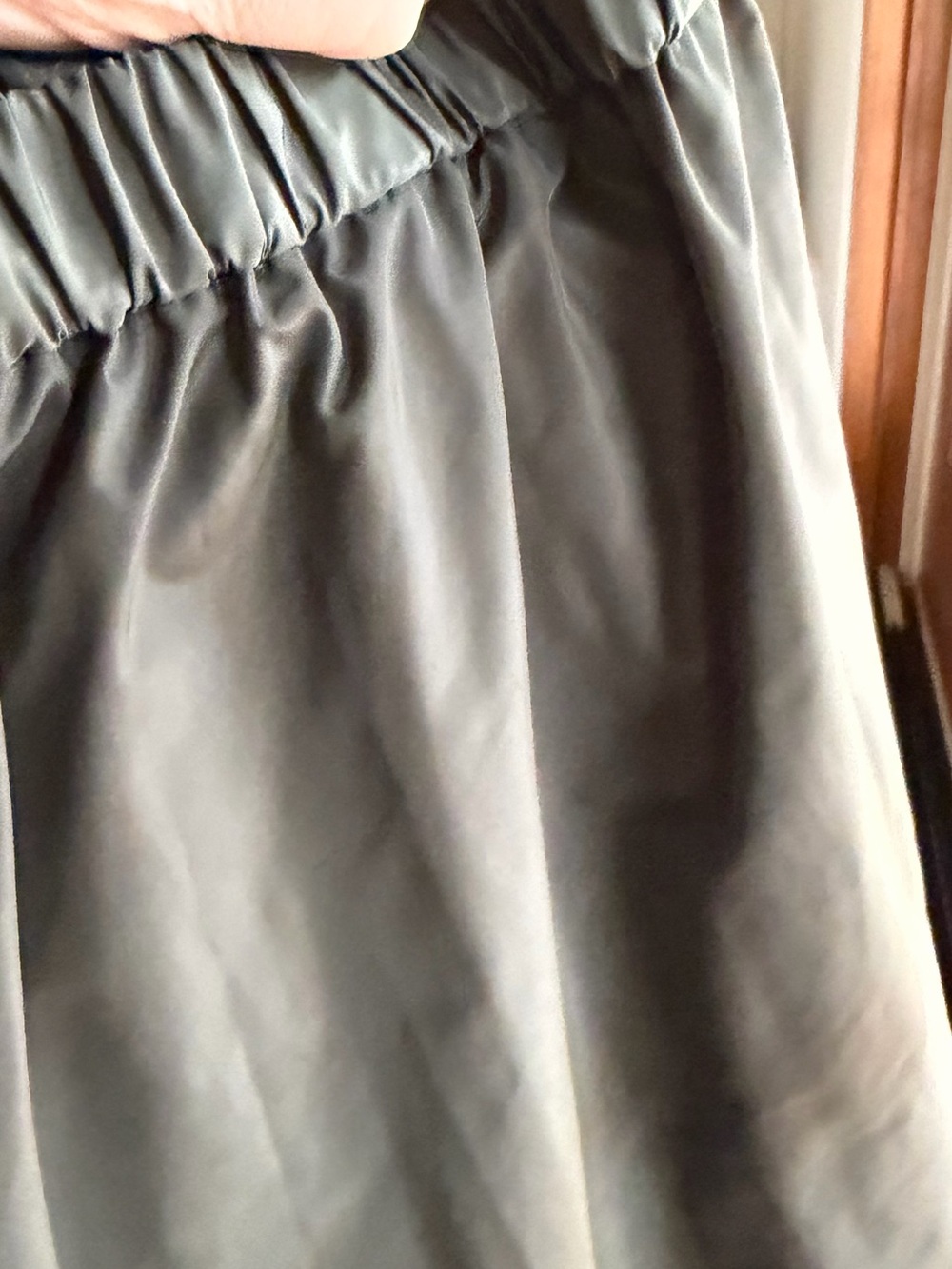 Aspesi Olive Green Full A-Line Skirt,nylon - Picture 5 of 5